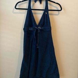 Polo terry cloth halter dress